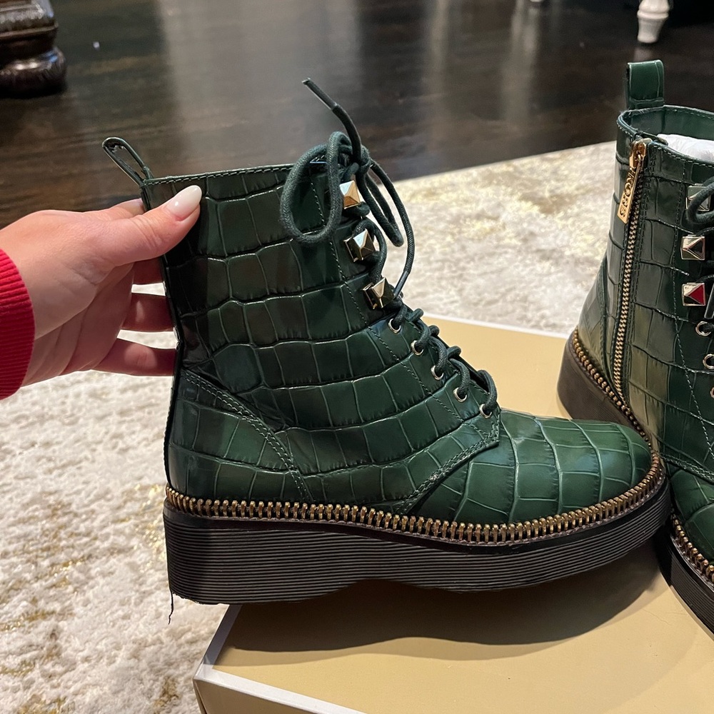 Michael Michael Kors Haskell Crocodile Embossed L… - image 3